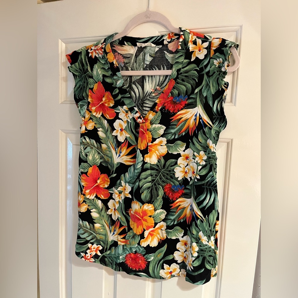 Floral Sleeveless Top - Multicolor